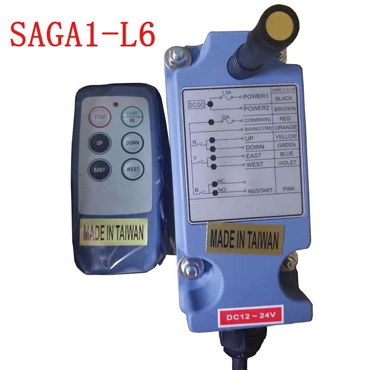 SAGA1-L6發(fā)射器歐式電動(dòng)葫蘆升降機(jī)軌道車工業(yè)無線遙控器