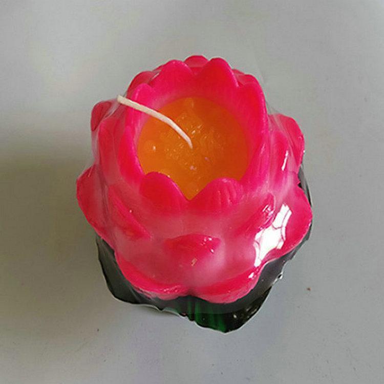 蓮花蠟燭家用無煙寺廟佛前供燈長明燈花形蠟燭用品福壽安