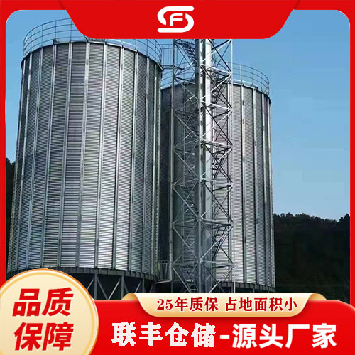 聯(lián)豐倉儲500噸糧食鋼板倉廠家堅固耐用常溫儲存密封好