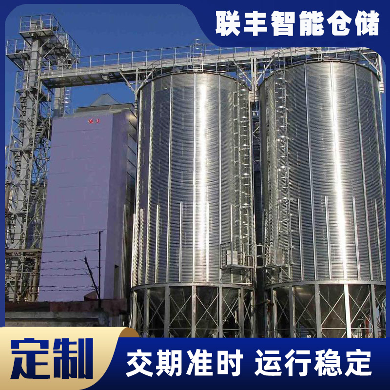 聯(lián)豐農(nóng)作物儲存螺旋倉裝配式鋼板倉熱鍍鋅螺旋式卷板倉可定制