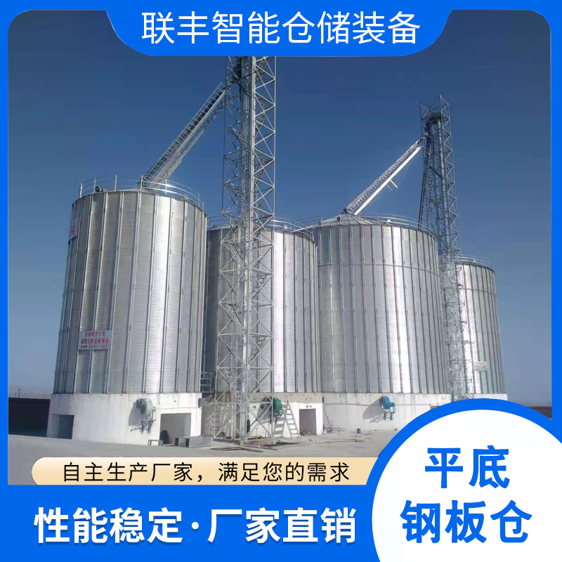 加厚材質(zhì)防凍抗寒鋼板糧倉(cāng)糧商1000噸稻谷儲(chǔ)存?zhèn)}糧食鋼板倉(cāng)廠