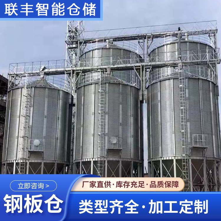 大型存儲糧食谷物筒倉鋼板倉廠家聯(lián)豐飼料成品散裝倉