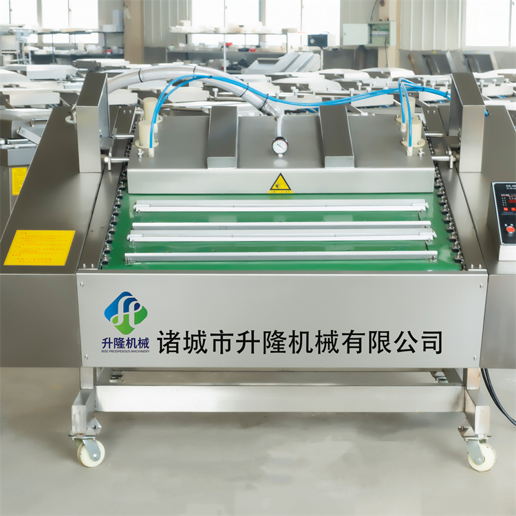升隆牌雙封條粽子自動(dòng)連續(xù)封口機(jī)1100型玉米滾動(dòng)式真空包裝機(jī)