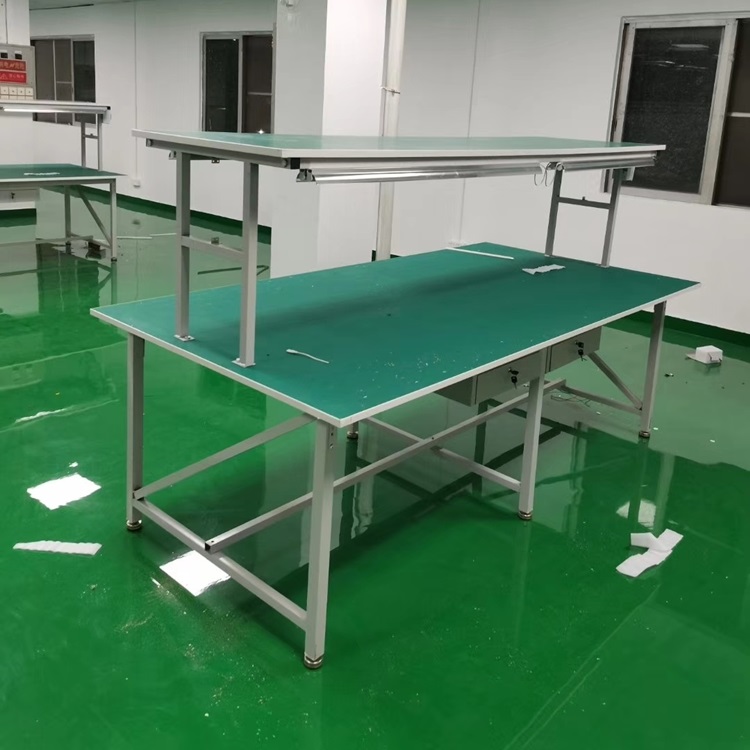 工廠工作臺不銹鋼生產用雙層物料組裝單邊雙邊平板員工桌東莞牌