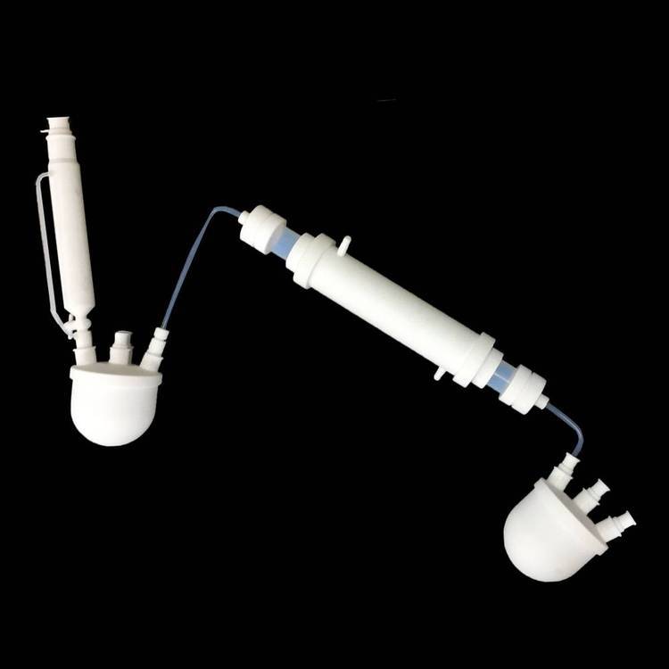 四氟減壓蒸餾氟化氫氫蒸發(fā)結晶裝置可定ptfe冷凝管反應瓶