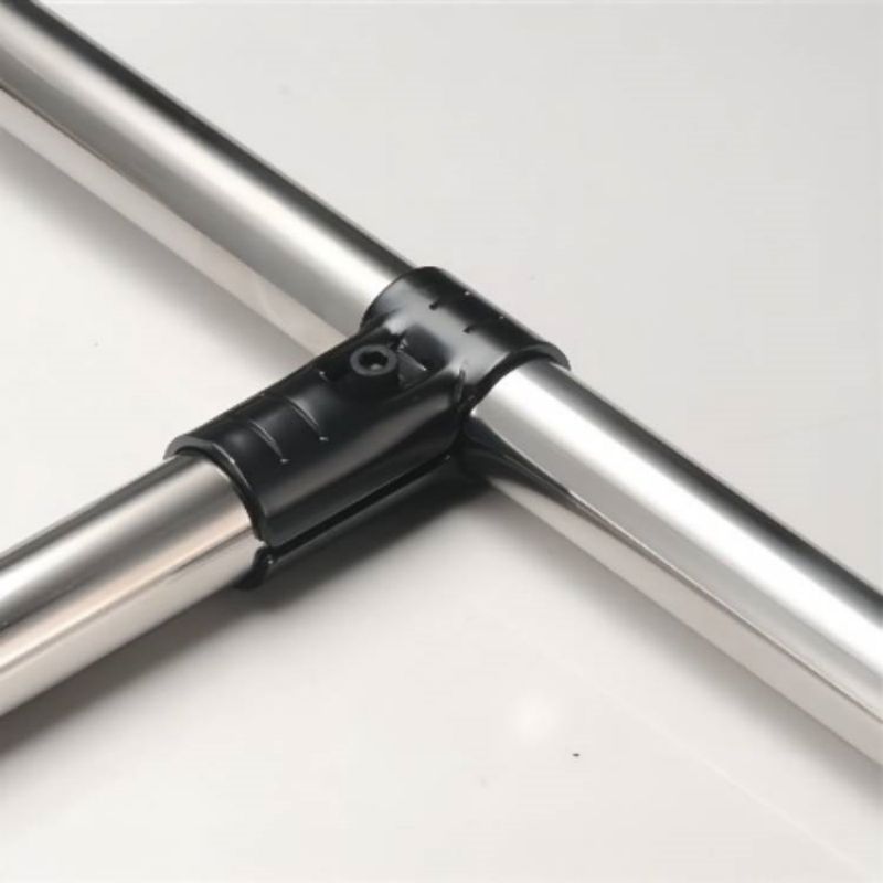 HJ系列28mm內(nèi)徑黑色電泳精益管接頭配件線棒工作臺(tái)貨架連接件