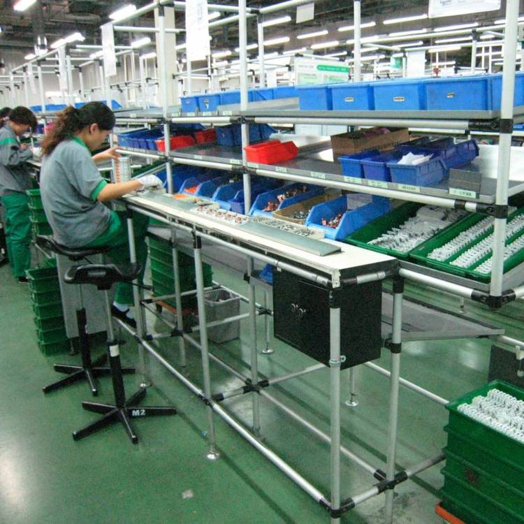 前置物料架精益管工作臺(tái)減少材料浪費(fèi)提升生產(chǎn)效率精益生產(chǎn)作業(yè)臺(tái)