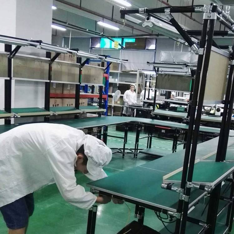精益管工作臺黑色線棒作業(yè)臺精益方案圖紙免費設計