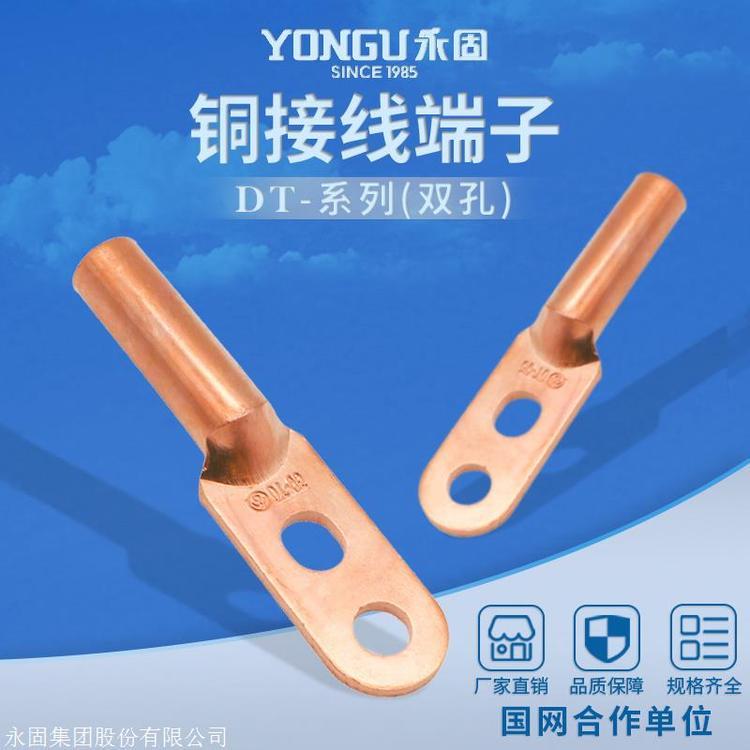 永固金具雙孔銅鼻子DT-150S鍍錫銅接線端子