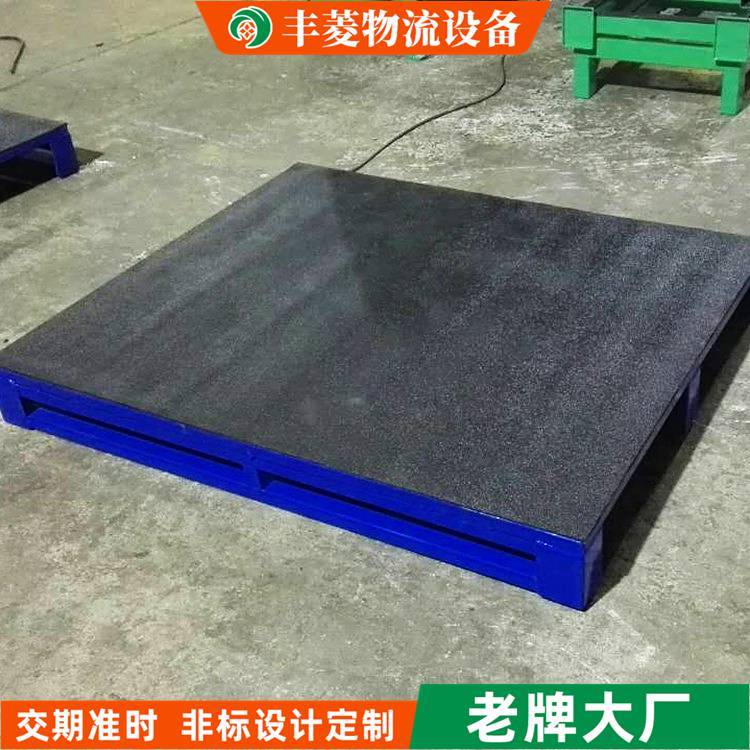 豐菱鋼制倉庫貨物叉車***鐵卡板重型倉儲(chǔ)防潮鐵棧板
