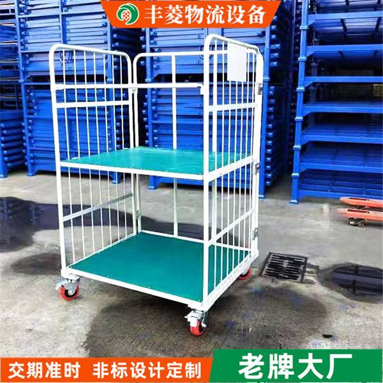 豐菱倉(cāng)庫(kù)揀貨搬運(yùn)周轉(zhuǎn)車(chē)帶腳輪物流臺(tái)車(chē)生產(chǎn)加工訂做周轉(zhuǎn)車(chē)定做FLC003