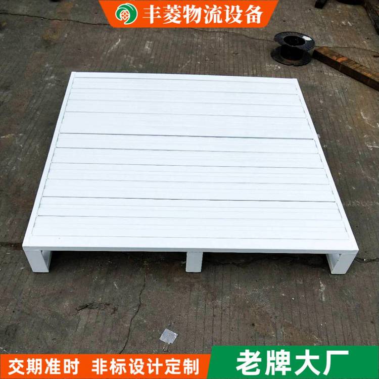 豐菱鐵托盤承重1-3噸四面進(jìn)叉托盤鋼制托盤廠訂做非標(biāo)鋼卡板用冷軋做的生產(chǎn)商FLP012
