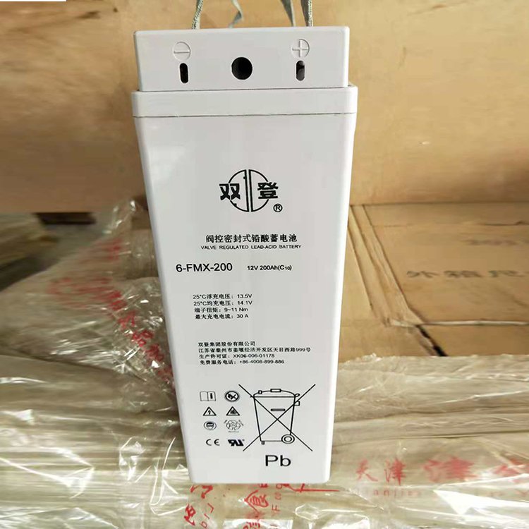 雙登蓄電池6-FMX-180鉛酸免維護(hù)12V180AH狹長型備用電池路燈機房