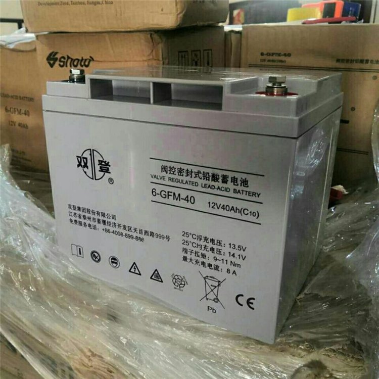 雙登6-GFM-4012V40AH蓄電池UPS電源直流屏電力系統(tǒng)消防主機(jī)電瓶