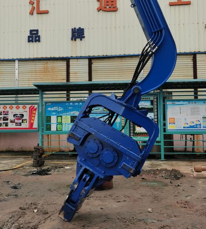 匯通挖掘機(jī)打樁臂改裝液壓驅(qū)動撥打樁基一體打樁機(jī)打樁設(shè)備