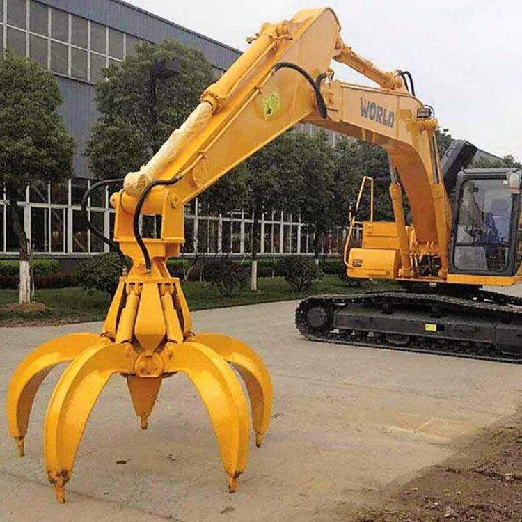 EX650挖掘機(jī)伸縮臂前端改裝抓鉗器適用裝卸砂石泥土方作業(yè)