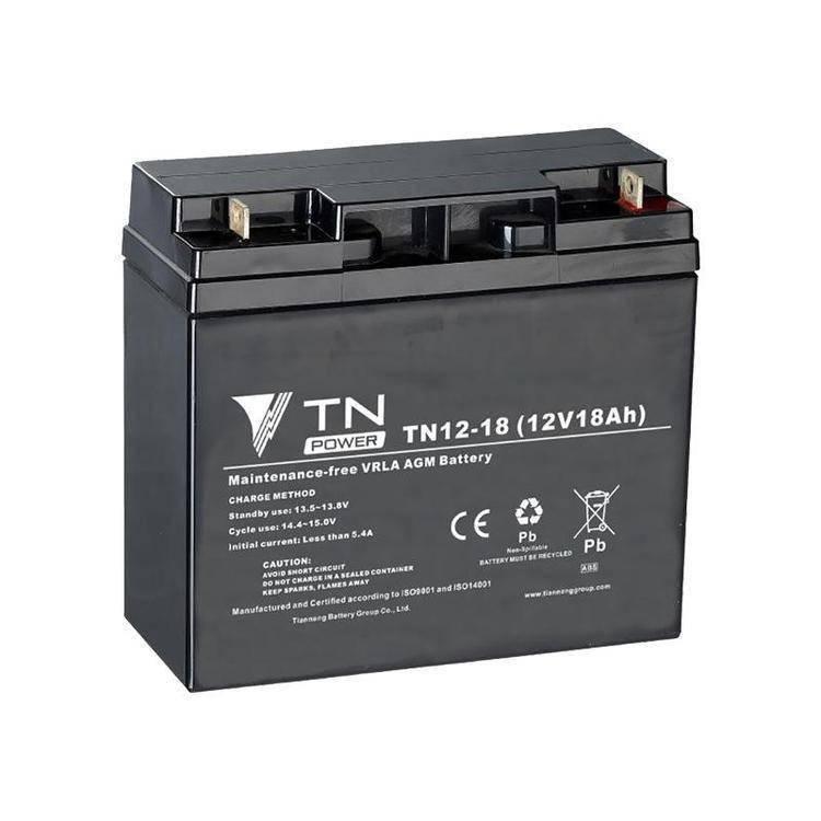 天能蓄電池TN12-1812V18AH鉛酸免維護直流屏電瓶UPS備用電源專用