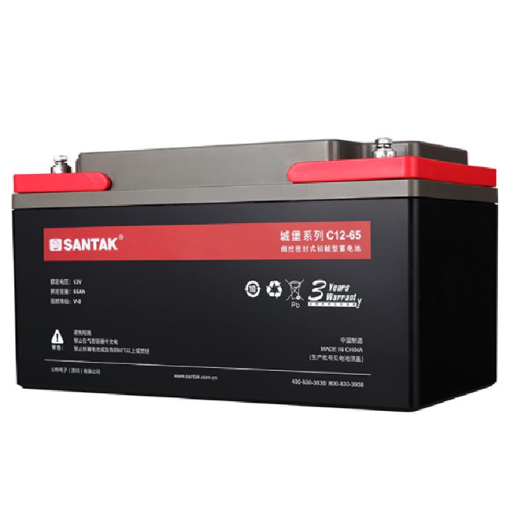 山特蓄電池C12-65鉛酸免維護12V65AH超強續(xù)航耐低溫用于UPS電源