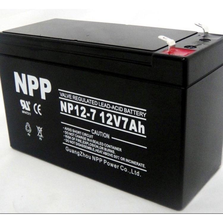 NPP耐普蓄電池NP12-7鉛酸免維護(hù)12V7AH應(yīng)急照明UPS配套電源系統(tǒng)
