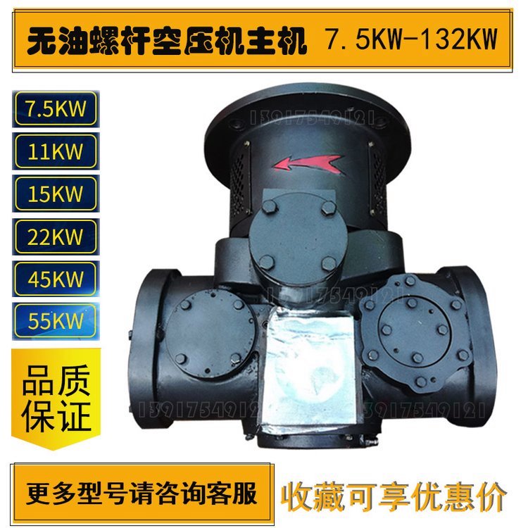 無(wú)油螺桿空壓機(jī)主機(jī)22KW水潤(rùn)滑37KW泵頭轉(zhuǎn)子單螺桿壓縮機(jī)機(jī)頭維修
