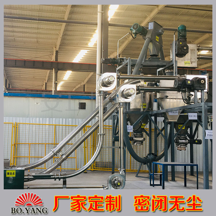 活性炭管鏈輸送機鏈管式輸送設備使用管鏈式輸送顆?，F(xiàn)場