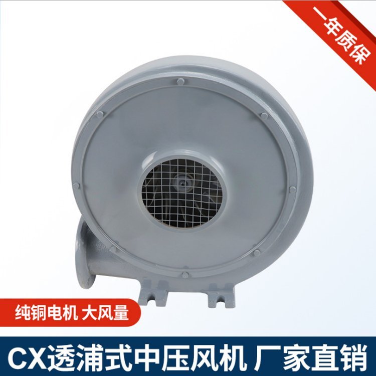 東莞宏風CX-75鋁殼透浦式中壓隔熱防爆鼓風機750W三相380V