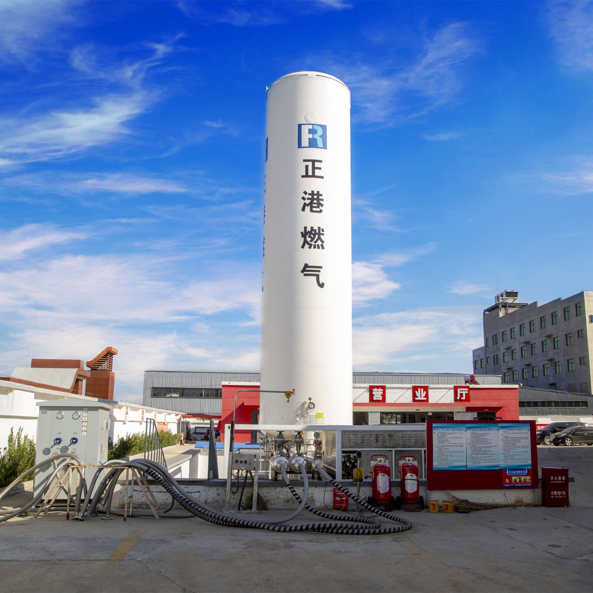 安全儲(chǔ)存潤(rùn)豐DPL450型號(hào)50立方液態(tài)氧氣用于防滅火裝置安全施工
