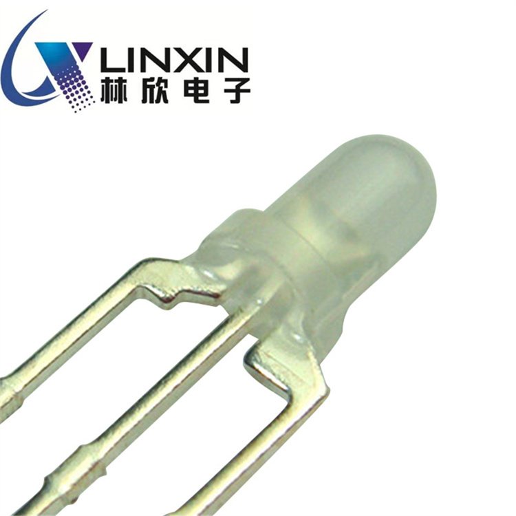 林欣電子插件三色led燈珠5.0MM全彩RGB紅綠藍(lán)共陽共陰霧狀透明