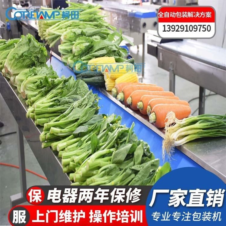自動識別蔬菜包裝機(jī)感應(yīng)物料長短蔬菜包裝機(jī)伺服蔬菜包裝機(jī)械