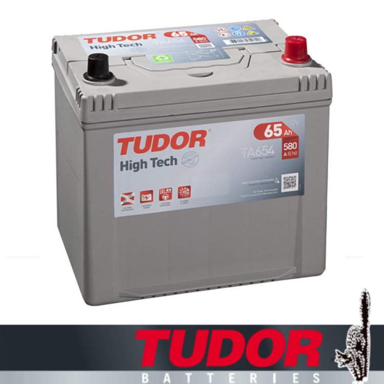 TUDOR蓄電池TA654德國帝陀電瓶12V65AH高性能啟動(dòng)