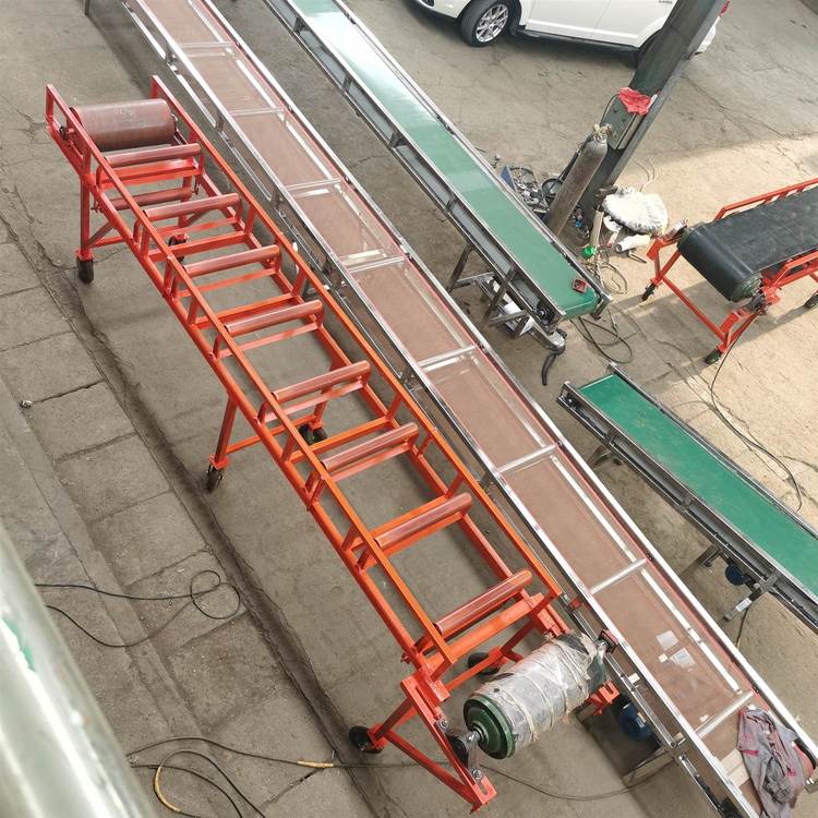 皮帶輸送線Facai義烏移動式袋裝沙子裝車皮帶輸送機(jī)