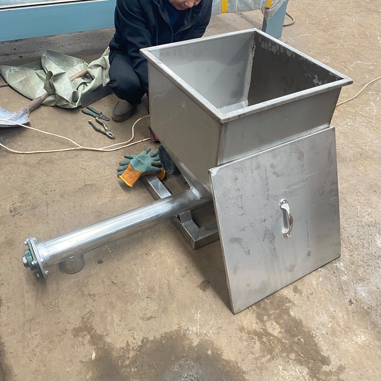 手推式珠光沙螺旋喂料機Facai芝麻粉不銹鋼螺旋給料機