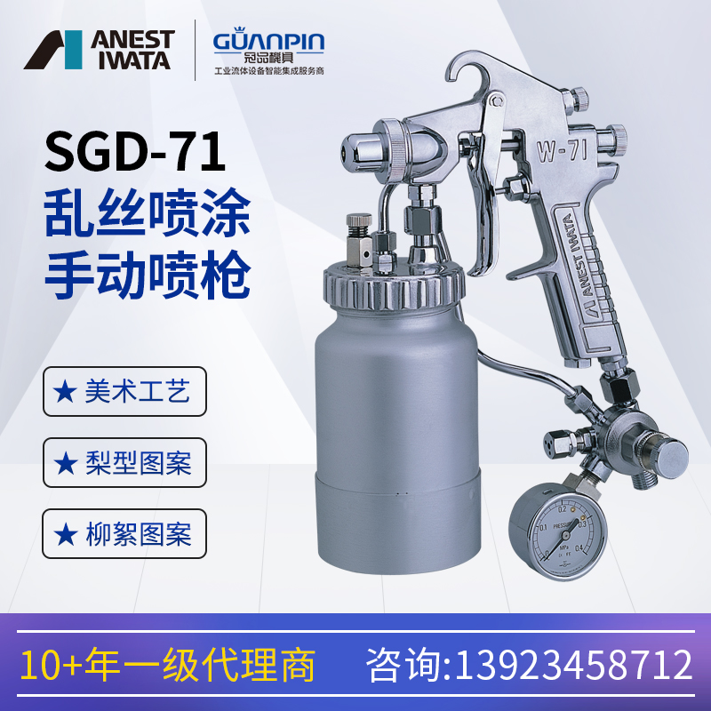 日本巖田手動空氣噴槍SGD-71亂絲藝術灑點油漆氣動噴漆槍