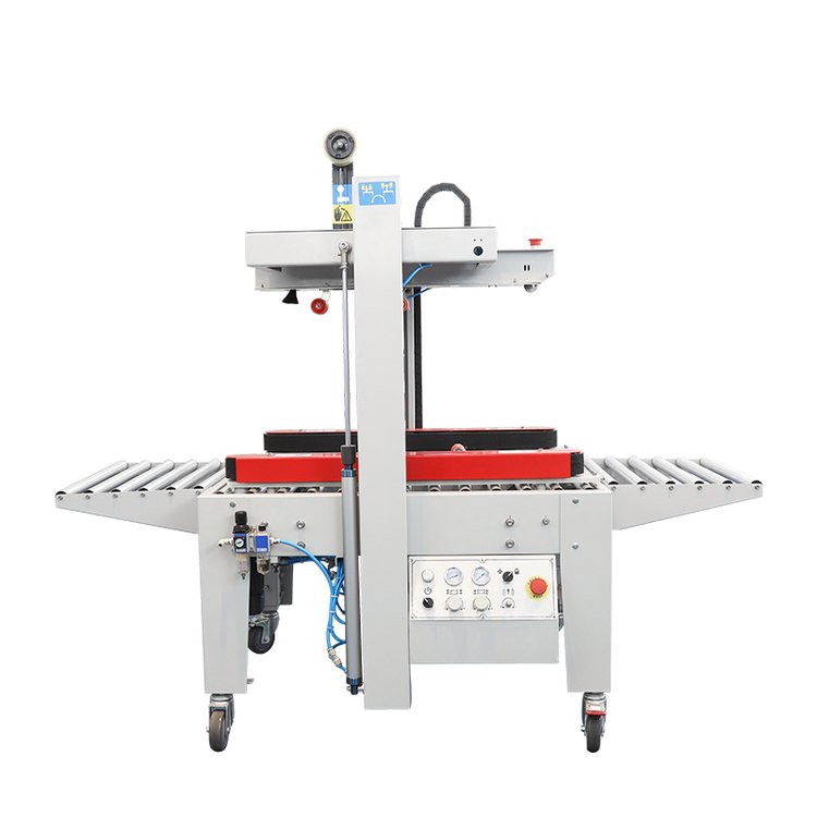 FXJ-5050QS左右驅(qū)動紙箱膠帶氣動封箱機(jī)電商盒自適應(yīng)帶鎖定封箱