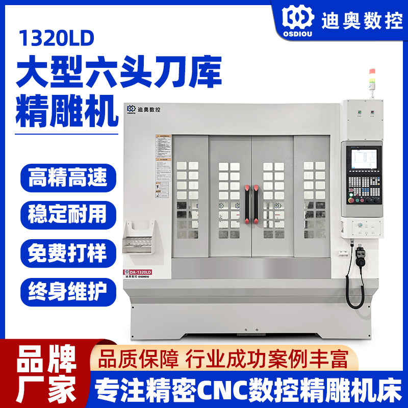 1320LD六頭刀庫精雕機(jī)五金金屬小件鋁殼3C手機(jī)筆電配件