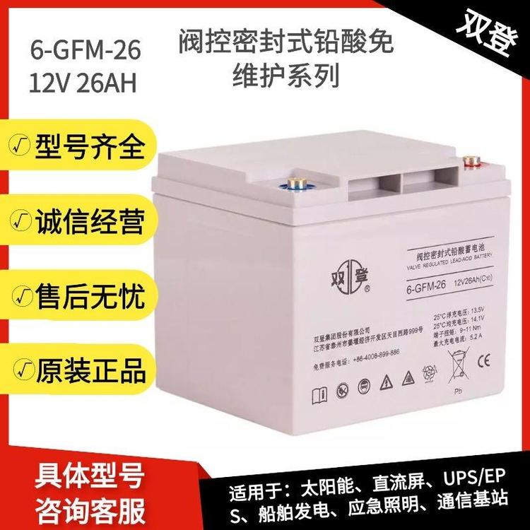 雙登蓄電池6-GFM-4012V40AH鉛酸免維護(hù)應(yīng)急電源直流屏電池