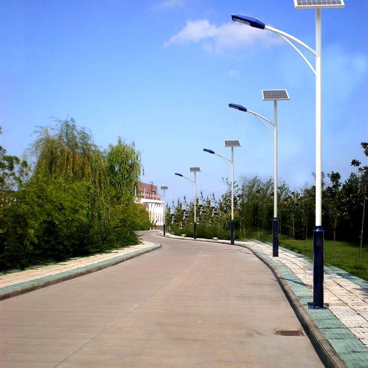 新農(nóng)村太陽(yáng)能路燈戶外庭院燈6米LED一體化市政工程路燈桿廠家批發(fā)