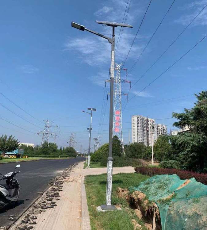 農村市電路燈小區(qū)6米70WLED太陽能燈具防腐燈桿長續(xù)航