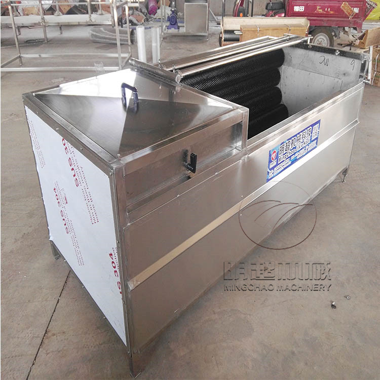 明超洋芋毛輥去皮清洗機(jī)商用九輥毛刷清洗機(jī)器可定制