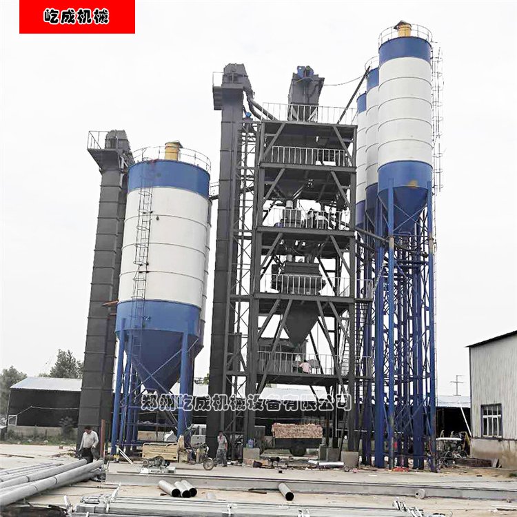年產10萬噸預拌砂漿設備干粉砂漿生產線干混攪拌站屹成機械