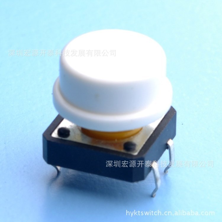 供應(yīng)供應(yīng)12mmx12mm方頭直插型四腳輕觸按鍵開關(guān)（可選配帽頭）