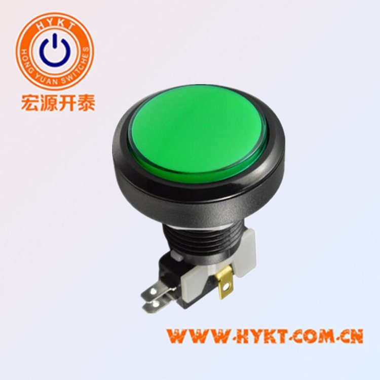 方形帶燈按鈕游戲娃娃機(jī)用圓形開(kāi)關(guān)，供應(yīng)PBS系列游戲機(jī)按鈕開(kāi)關(guān)
