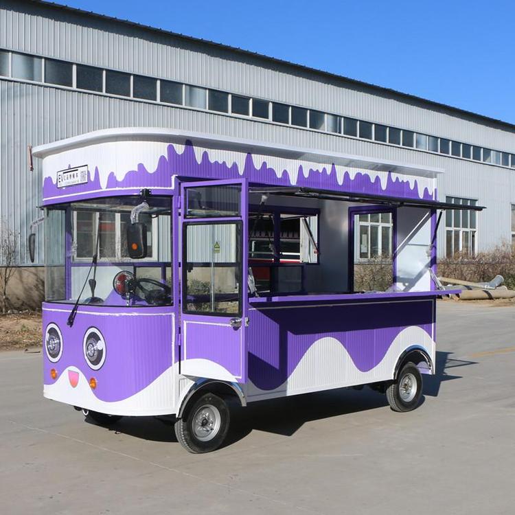 億品香餐車生產(chǎn)廠家四輪油炸車流動快餐車移動炸串車流動美食車擺攤車