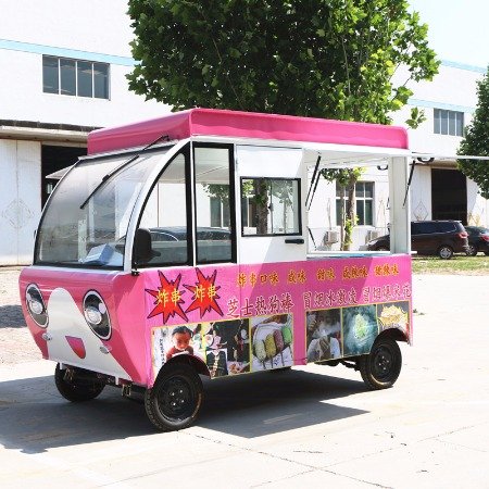 德州億品香小吃車廠家直銷電動(dòng)四輪燈籠餐車早餐車快餐車流動(dòng)擺攤車