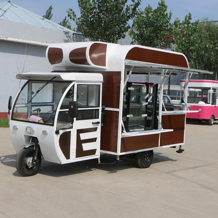 供應批量餐車四輪電動奶茶車流動早餐小吃車億品香夜市熟食車