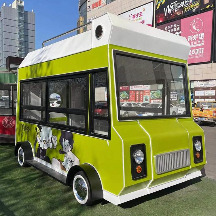 億品香美食小吃車新款四輪熟食車電動四輪奶茶車商場門口展銷車