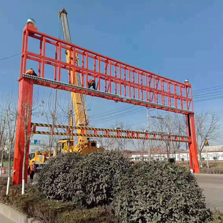 浩龍定制升降限高架道路公路限高開門防護(hù)限高桿遙控升降