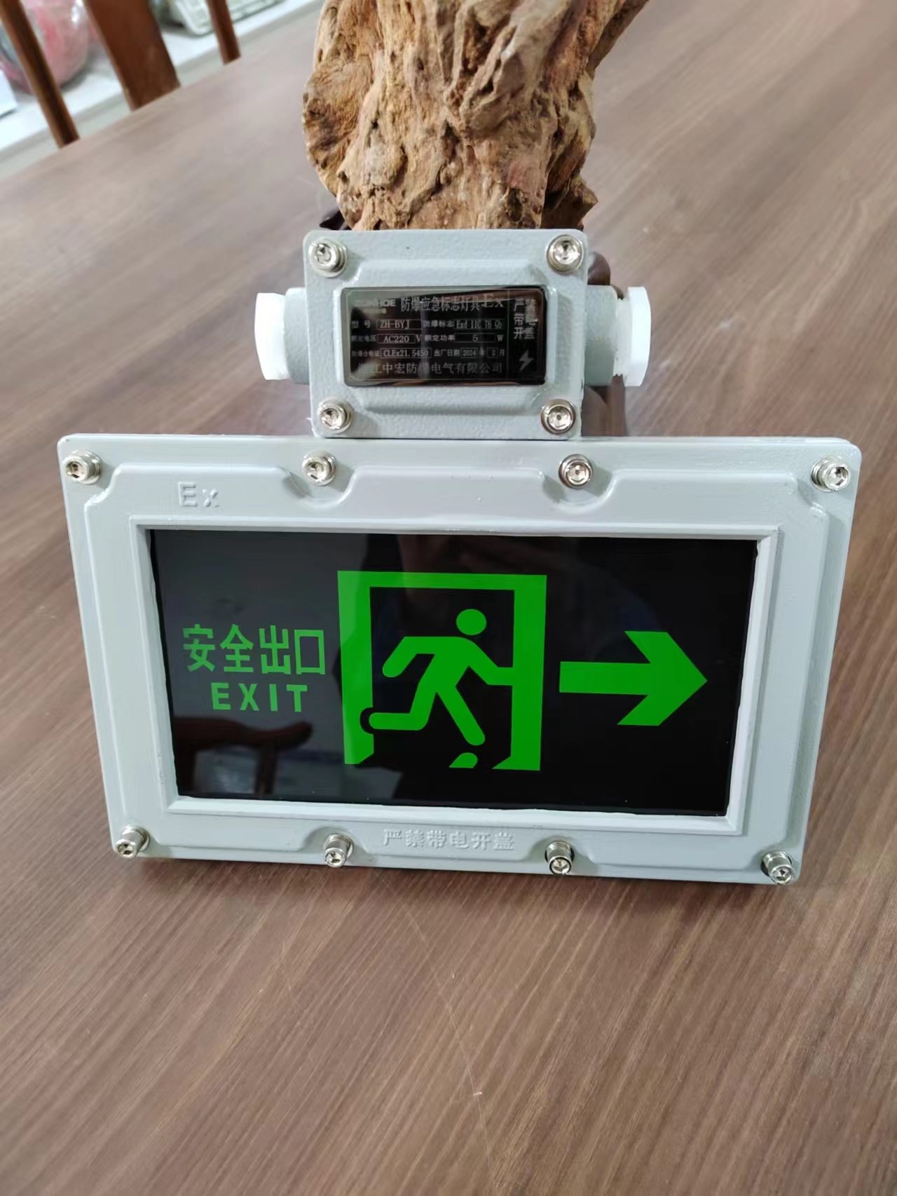 壁掛式防爆應急標志燈BYJ-3W5W安全出口燈雙向左向右向