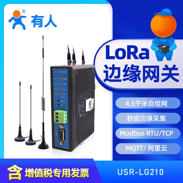 6LoRa系列USR-LG210無線數(shù)傳新大功率點對點抗干擾