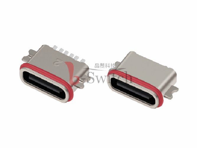 IPX7防水沉板6pinTypeC母座規(guī)格齊全質(zhì)量保障